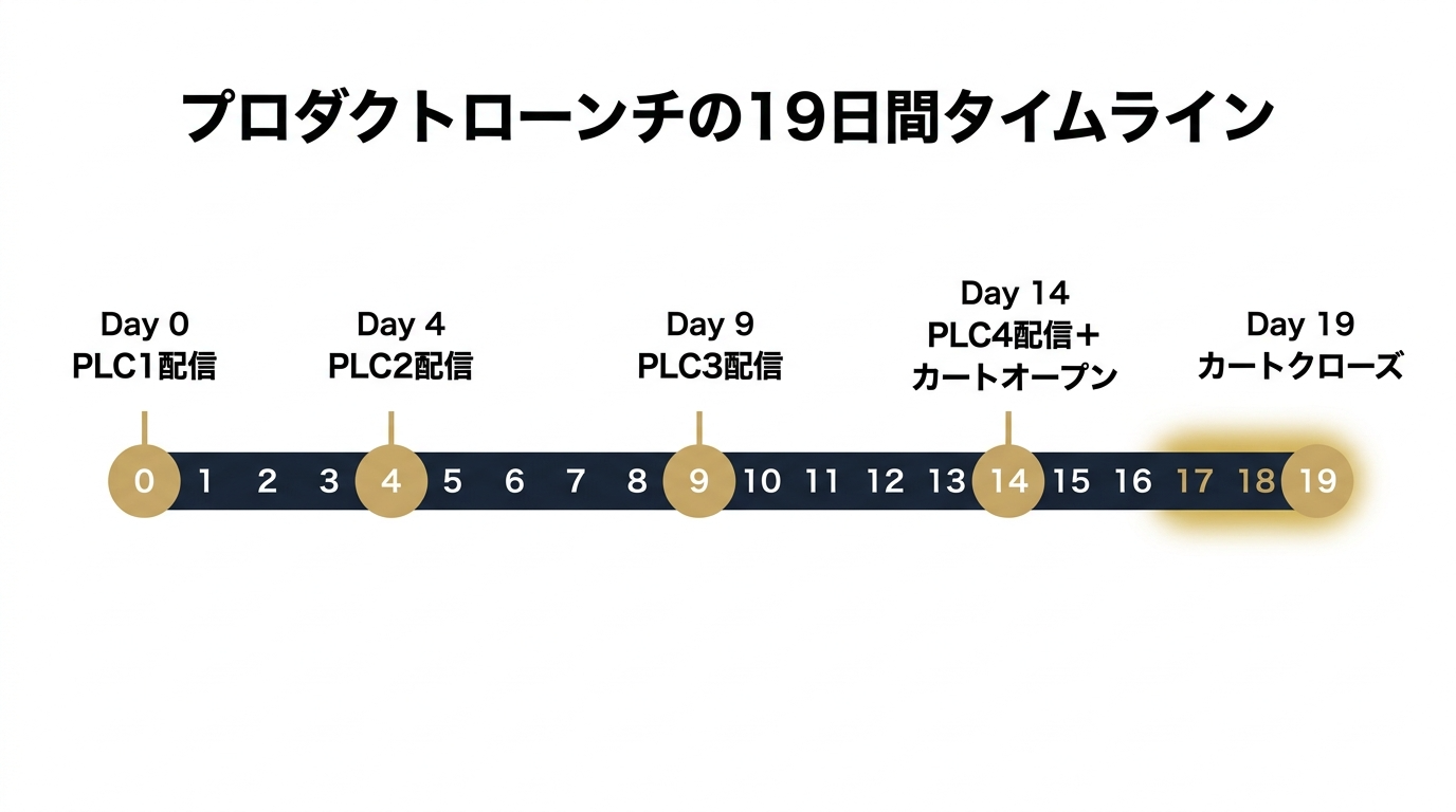 プロダクトローンチの19日間タイムライン